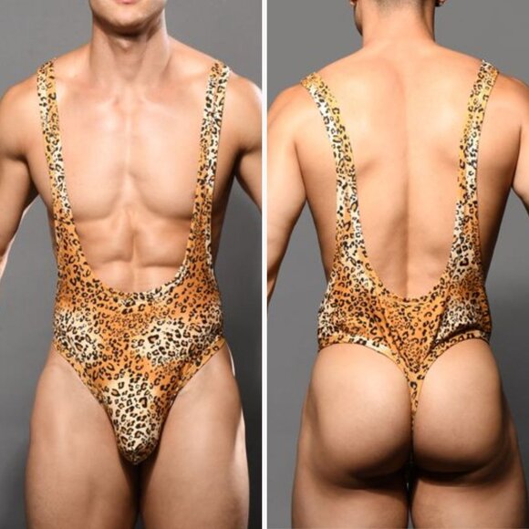 Andrew Christian - Unleashed Leopard Swim Boykini w/ Almost Naked - Picture 2 of 5